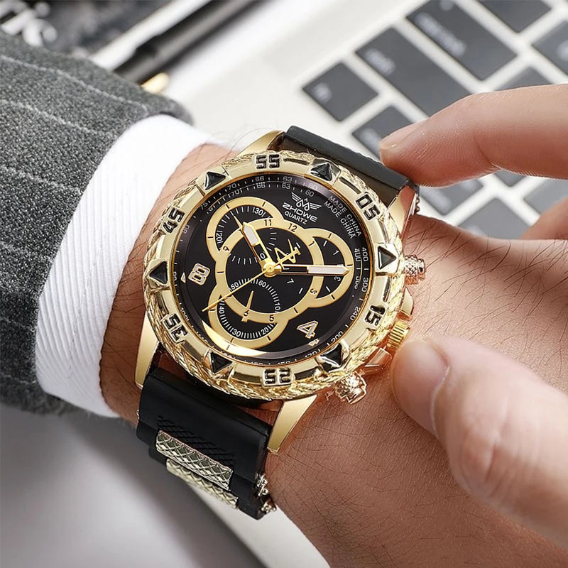 Relógio masculino fashion pulseira de silicone analógico