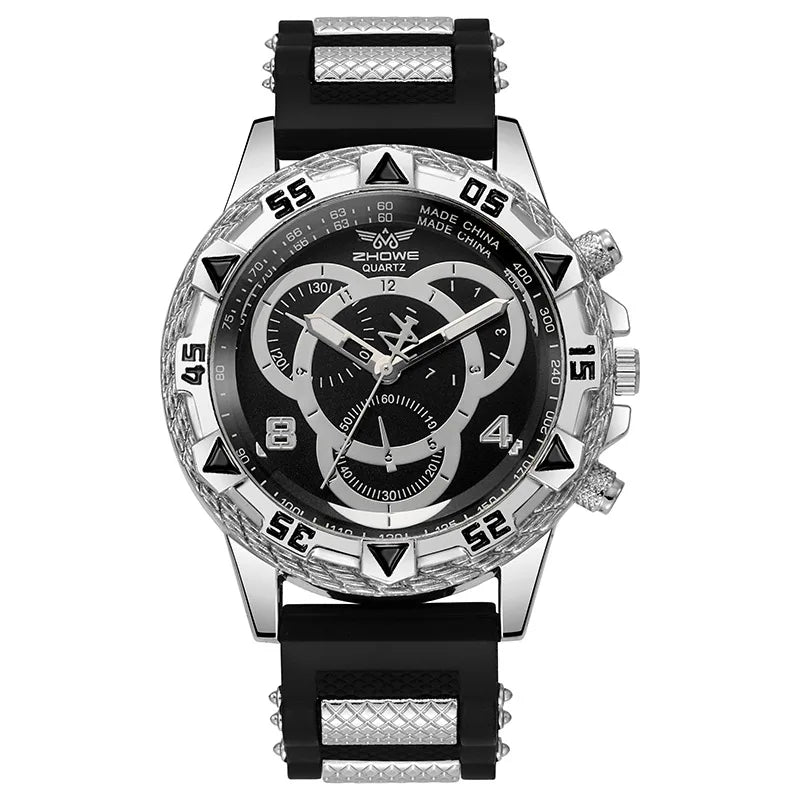 Relógio masculino fashion pulseira de silicone analógico