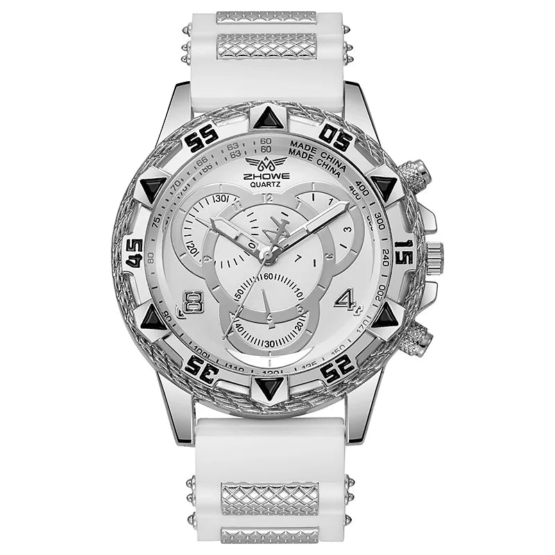 Relógio masculino fashion pulseira de silicone analógico