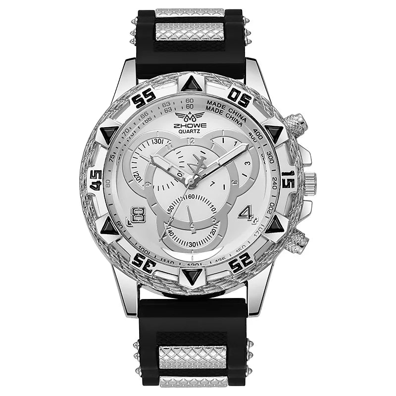 Relógio masculino fashion pulseira de silicone analógico